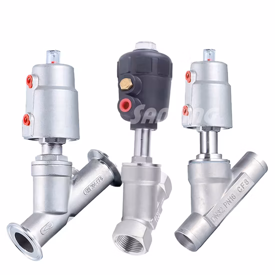 Stainless Steel Regulating Pneumatic/Manual Angle Seat Valve/Globe Valve/Divert Seat Valve