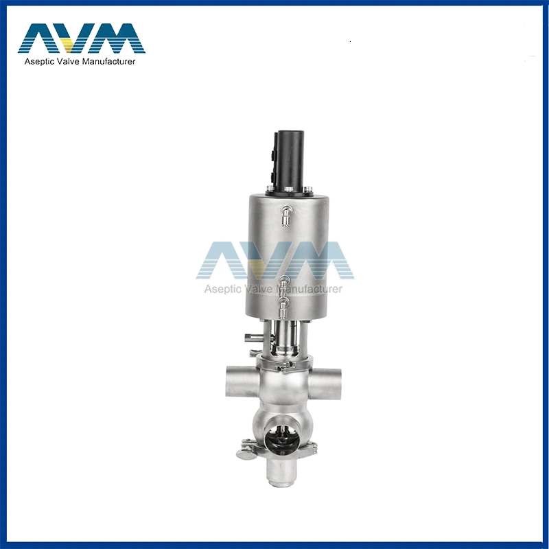 Intelligent Pneumatic Double Seat Mix Proof Valve with Clamp Ends