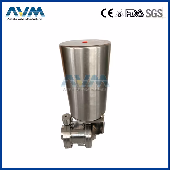 SS316L Válvula neumática Mix-Proof de 53 mm para recuperación CIP